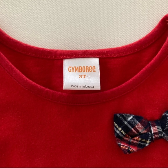 Gymboree 3T Toddlers Girl Holiday Christmas Red Plaid Dress - Picture 4 of 7